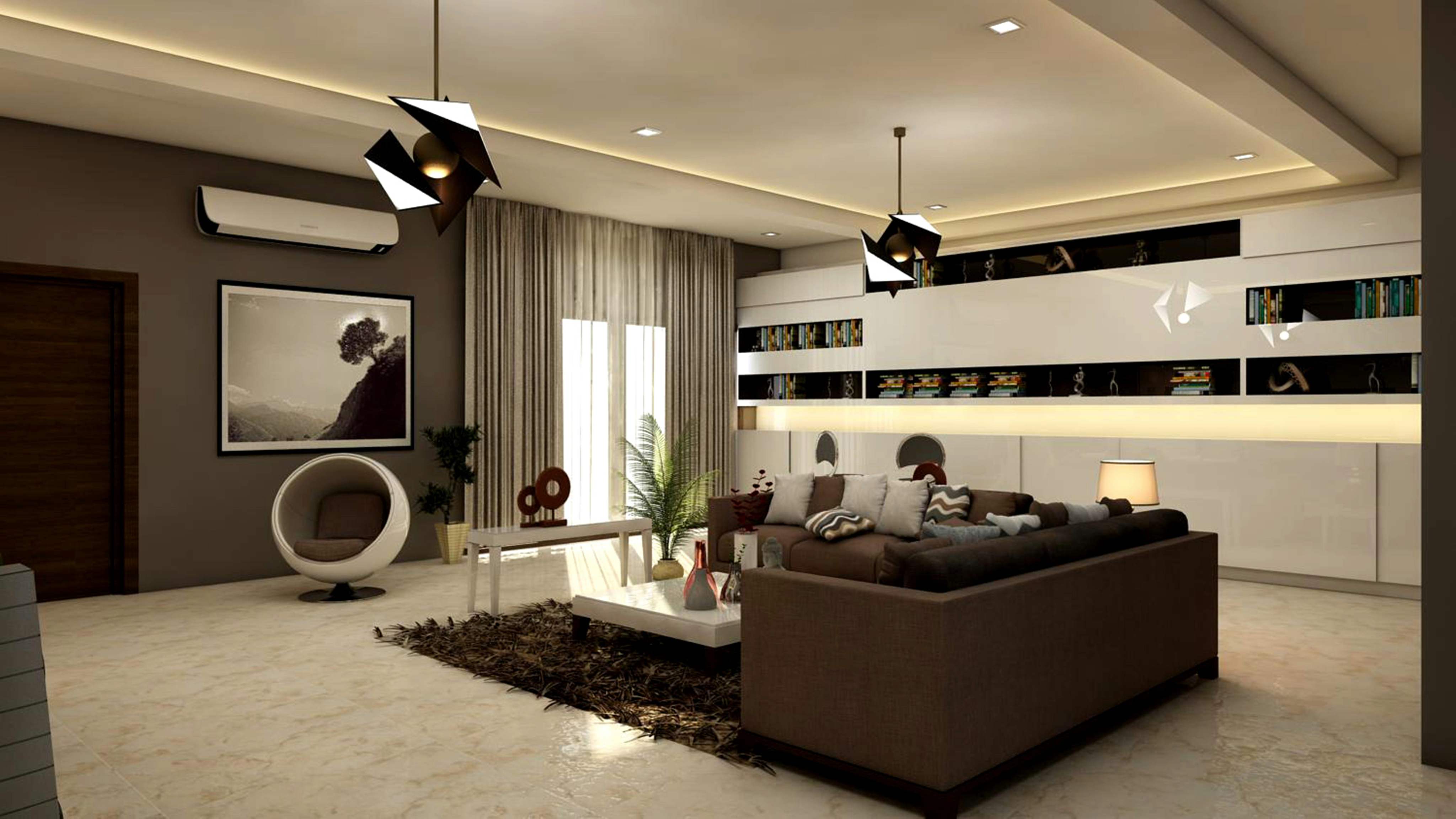 Modern living room with elegant furniture